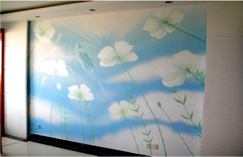 江华画墙绘怎么画好白云的蓬松感？