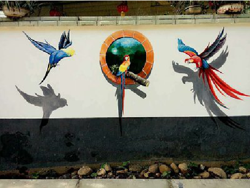 江华视觉错位-3D墙绘设计