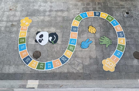 江华地面游戏彩绘