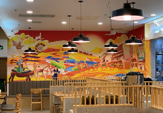 江华商业空间彩绘介绍。