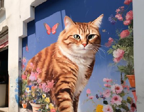 江华自己绘制有个性的手绘墙