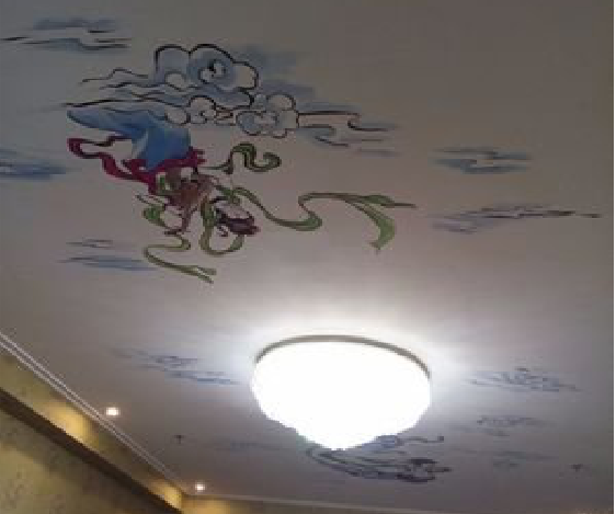 江华如何快速绘制天花板上的手绘墙？