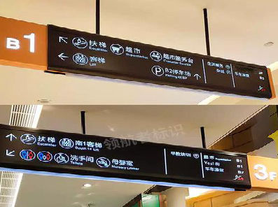 江华如何通过商场标识牌引导客流分布？